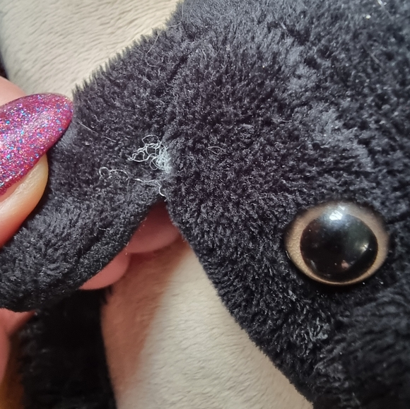 JAAG Soft Pillow Plush Dog 3D Black Lab Puppy With Fluffy Trim - Picture 8 of 8